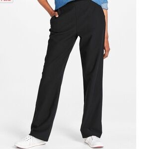 LL Bean Women's Perfect Fit Pants, Fleece-Backed Straight-Leg Comfort Waist M